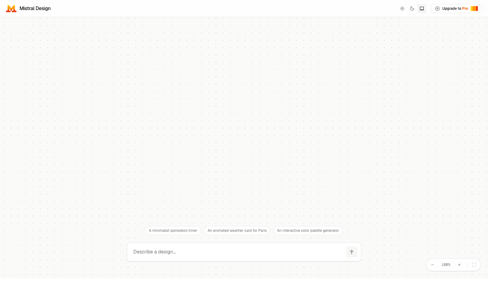 Mistral Design screenshot